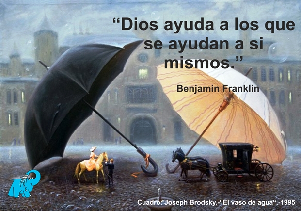 Una Enseñanza de Benjamín Franklin en la Frase del Día del Elefante Azul de Avilés